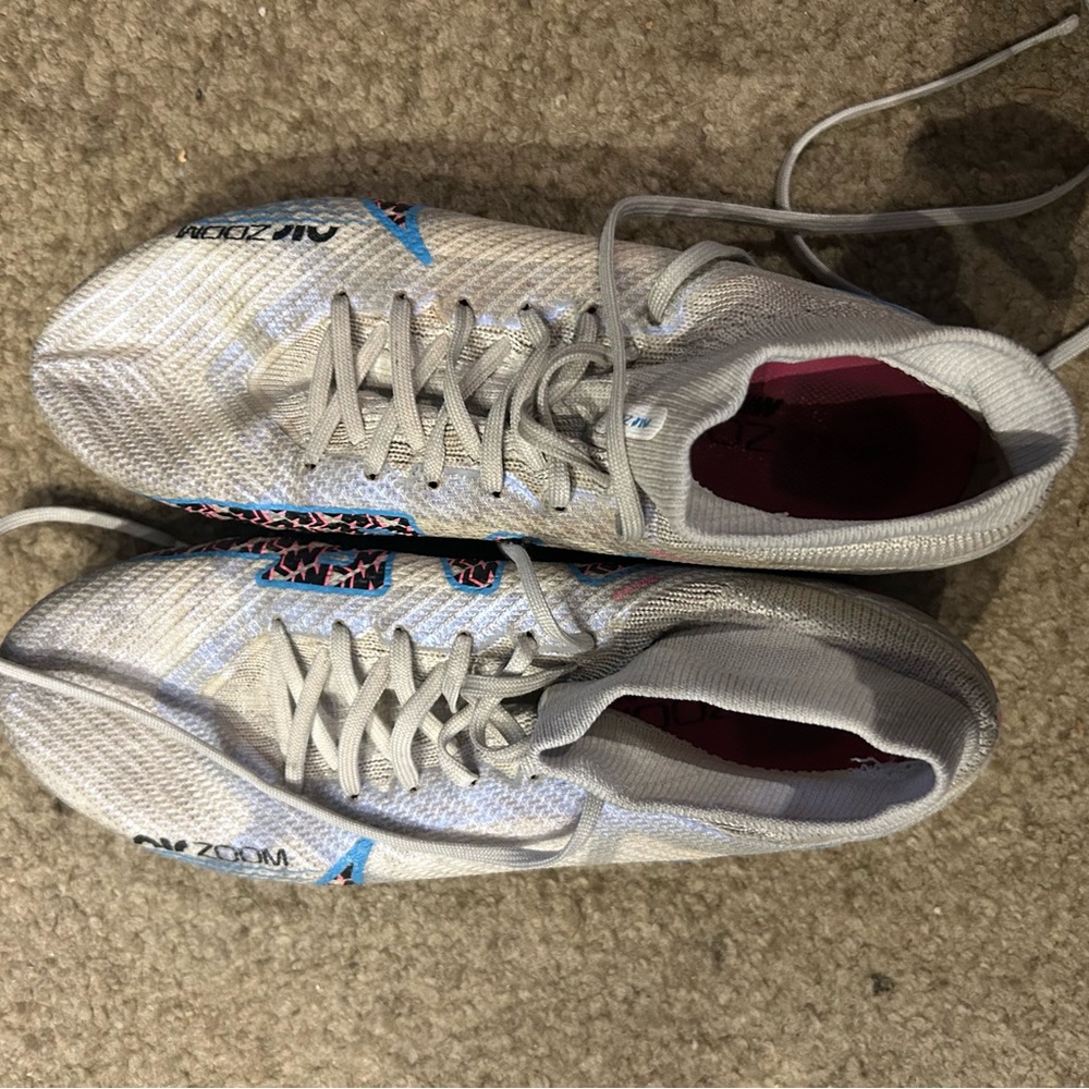 Nike Zoom Cleats - Silver Pink / Blue